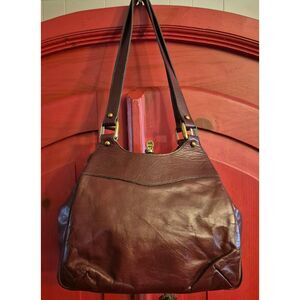 Vintage 60s  ETIENNE AIGNER Kisslock Handmade Leather Satchel Handbag RARE HTF